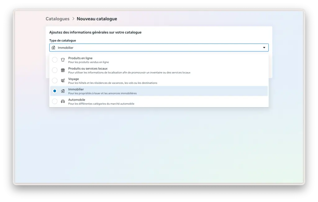 Screenshot : Nouveau catalogue choisir immobilier